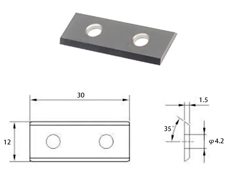 Couteaux à plaquettes rectangulaires indexables